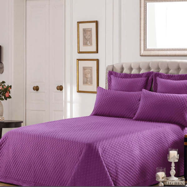 Purple light weight cotton bedspread