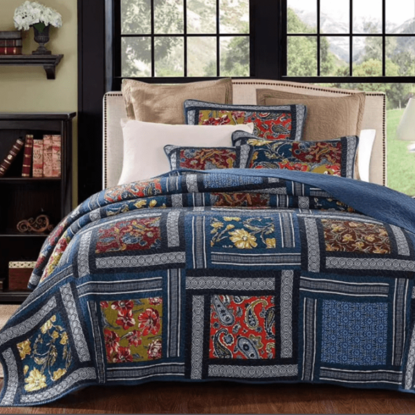 Vintage patchwork cotton Bedcover set