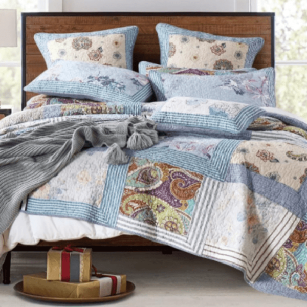 Paisley, bohemian & floral Quilted Bedcover set